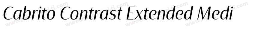 Cabrito Contrast Extended Medium字体转换
